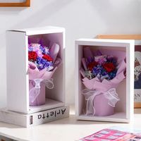 Buket Bunga Abadi Bertema Ungu Mawar Abadi Hydrangea Hadiah Hari Valentine Pernikahan Dekorasi Rangkaian Bunga Kustom Yunnan