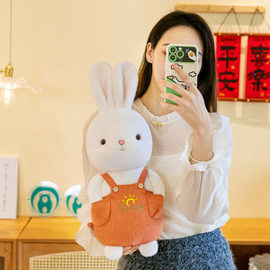 Peluche Coniglietto Simpatico e Paffuto, Cuscino Decorativo e Bambola Giocattolo, Regalo per Uomini e Donne - Product Image 4