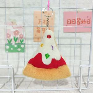 Portachiavi in peluche a forma di sushi, piccolo garnitura di gamberetti, ricamo con faccina sorridente, accessorio per cerniera di zaino, decorazione simpatica mascotte alimentare - Product Image 4