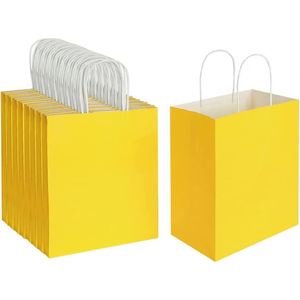 Bolsas de Papel Kraft Medianas con Asas para Cumpleaños, Bodas, Fiestas, Compras, Regalos, Bolsas de Papel Resistentes - Product Image 1