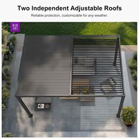Pergola à lames orientables en aluminium 10' x 14' pour extérieur, avec toit à lames réglables, vente en gros