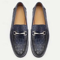 Mocassins pour hommes en cuir véritable, antidérapants, confortables, texturés, respirants, à enfiler, style britannique, semelle souple, chaussures décontractées polyvalentes