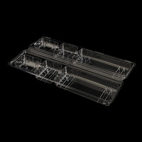 Boîte en plastique PET à clapet jetable personnalisable pour le transport d'artisanat de fleurs vente directe d'usine de graines et de plantes