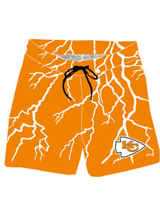 กางเกงขาสั้นเด็กผู้ชายแบบผูกเชือกแห้งเร็วและระบายอากาศได้ดีมีกระเป๋าพิมพ์ลายสายฟ้า - Product Image 6