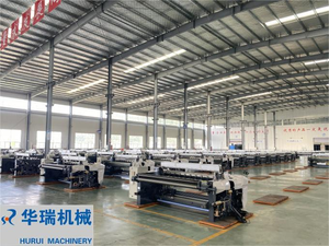 Mesin Tekstil kecepatan tinggi mesin jet air dengan balok tenun kain berat nozel tunggal daya ganda - Product Image 4