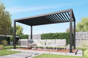 Pergola Bioclimatica <span class=keywords><strong>da</strong></span> Esterno Su Misura per Patio e Giardino Impermeabile in Alluminio con Tettoia Elettrica Personalizzata per <span class=keywords><strong>Balcone</strong></span> Vendita all'Ingrosso - Product Image 3