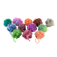 Fleur de bain pour bébé en maille de boule de douche colorée écologique avec différentes couleurs offrant aux gens une expérience de bain différente