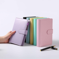 Binder Planner Kustom Grosir A6, Binder Kulit PU dengan Klip, Agenda & Organizer