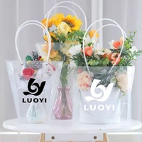 Sac Plastique Trapézoïdal Transparent pour Bouquet de Fleurs Matériel d'Emballage Floral