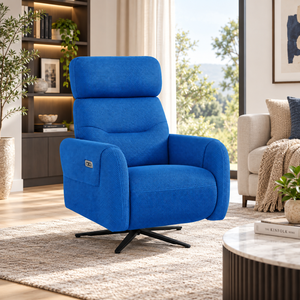<span class=keywords><strong>Fauteuil</strong></span> inclinable électrique moderne, <span class=keywords><strong>fauteuil</strong></span> pivotant à 360 degrés avec appui-tête réglable, <span class=keywords><strong>fauteuil</strong></span> rembourré en tissu de qualité supérieure - Product Image 1