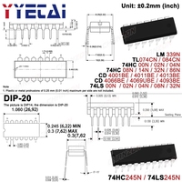 10 PCS TL072 CD4017 LM386 TL494 LM393 NE5532 LM358 74HC595 NE555 L293D Circuito Integrado IC Chip Temporizador Controlador de Motor DIP