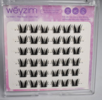 Cils individuels en grappes effet œil de chat Little Black Kitten, pré-collés, fines mèches, 1 pièce, carte arrière personnalisée, marque privée, prix usine