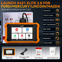 LAUNCH CRE 2.0 para Ford, Lector de Códigos OBD2 para Sistema Completo del Automóvil, Actualización Gratuita de por Vida