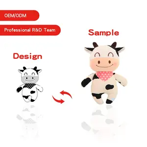 Cow High Quality Custom Super Soft Fabric Baby Cow Cute Custom Plush Toy Stuffed Animal For Gifts