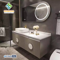 Ensemble de meubles de salle de bain OEM moderne 2025, table complète, bureau, armoire, panneau, miroir, lavabo, robinet pour chambre à coucher, hôpital, atelier, appartement