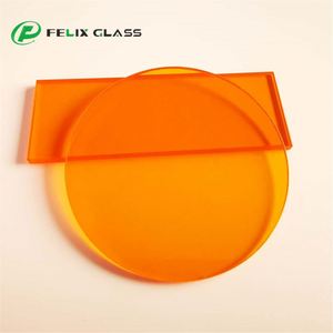 ฟิลเตอร์สีส้มแบบดูดซับแสงเลือกได้ FELIX CB1 CB2  กระจกออปติคอล  ความหนา 2 มม.  ความสามารถในการส่งผ่านแสง 90% - Product Image 2