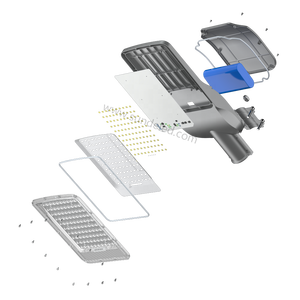ไฟถนนโซลาร์เซลล์แบบแยกส่วน SUNDE Private Molds OEM กันน้ำ วัสดุอะลูมิเนียม สำหรับภายนอกอาคาร 60AH 500W ไฟถนน LED อัจฉริยะ - Product Image 4