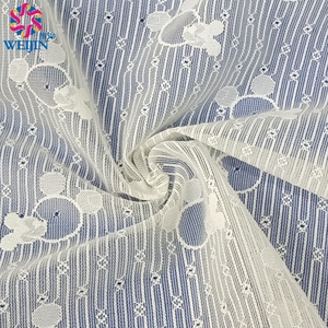 Spandex personnalisé en polyester hauteur de fleur Jacquard dentelle Tulle puissance tissu de maille imprimé <span class=keywords><strong>Mickey</strong></span> rayure tissu organique vêtements robe - Product Image 1