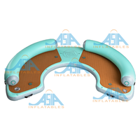 Plateforme flottante gonflable en forme de C pour jet ski, ponton de loisirs