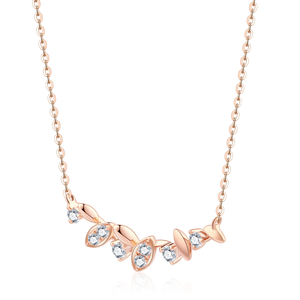 2025 nouveau collier pendentif en diamant naturel rond en or rose 18 carats à la mode bijoux pour femmes pour cadeau - Product Image 2