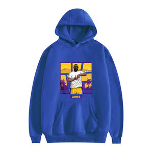 Sweat à capuche pour hommes hip-hop de haute qualité sweat à capuche surdimensionné pull-over brodé imprimé personnalisé vente en gros - Product Image 3