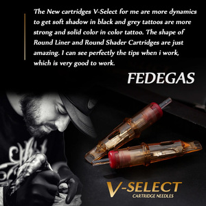 EZ V Select RM M1C <span class=keywords><strong>Magnum</strong></span> Curvo 0.30mm # 10 y 0.35 mm # 12 Agujas de Cartucho <span class=keywords><strong>para</strong></span> Tatuaje Desechables de Acero Inoxidable 316L con Sistema de Esterilización de Punta Cónica Larga - Product Image 3