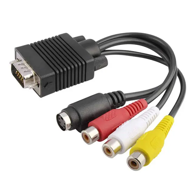 PC VGA zu RCA S Video AV 3RCA TV Out Konverter Adapter kabel S-Video