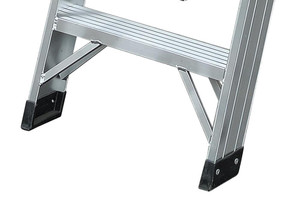 Professional Industrial Foldable <b>Aluminium</b> Double <b>Ladder</b> with Platform for & Trolleys - Product Image 2