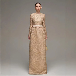 Buy Lace Panel Maxi Dress Suitable for Various Occasions | Alibaba.com