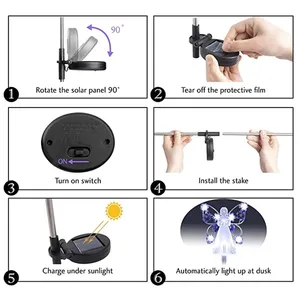 <span class=keywords><strong>Lampe</strong></span> <span class=keywords><strong>solaire</strong></span> <span class=keywords><strong>LED</strong></span> en forme d'ange pour jardin, cimetière, tombes, lampes d'extérieur étanches pour cimetières, pelouse décorative, alimentée par énergie <span class=keywords><strong>solaire</strong></span> - Product Image 5