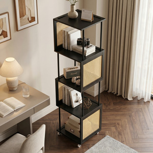 Autre bibliothèque verticale étroite 2043, rangement gain de place pour salon ou bureau - Product Image 2