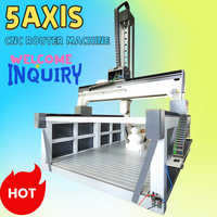 Statue d'art sculpture sur bois 5 axes Cnc, sculpture bon marché mousse coupe 5 axes Cnc routeur, 3d 4d 5d fraisage 5 axes moule Machine