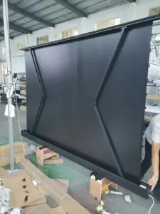 High Quality Motorized Tab Tension Floor Up Screen Alr Projection Screen With Tubular Motor Floor Up Projector Screen