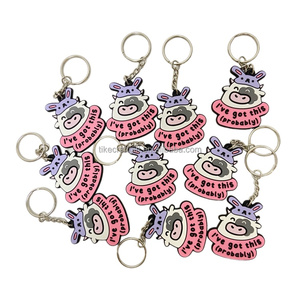 Bán buôn khuyến mại Quà Tặng tùy chỉnh Keyring vòng móc chìa khóa thiết kế logo <span class=keywords><strong>3D</strong></span>/2D mềm cao su PVC Keychain tùy chỉnh - Product Image 2