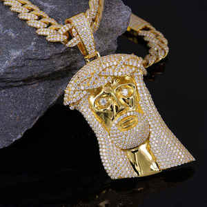 Collier Pendentif Croix de Jésus Vintage Hip Hop en Argent Sterling 925 avec Charme Moissanite, Bijou Unisexe, Cadeau, Style Tendance - Product Image 5