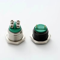 ELEWIND Interrupteur à bouton-poussoir momentané en acier inoxydable 16 mm 1NO Étanche IP65 (PM161F-10/S)