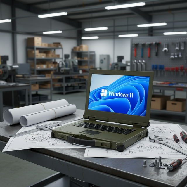 New AI-Ready High Quality Rugged Laptop 17.3 Inch Intel Ultra FHD Windows 10/11/Linux IP65 Intel Iris Xe Graphics English