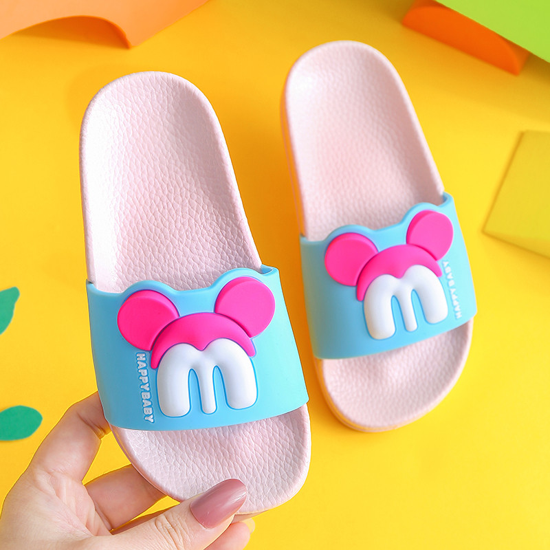 Factory direct sale PVC super light high quality cartoon waterproof children's bathroom bedroom kids slippers