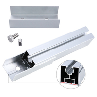 Kit de fixation pour panneaux solaires SECARE en alliage d'aluminium anodisé argenté, avec boulons pour fixer les modules photovoltaïques adjacents, pince centrale pour panneau solaire