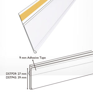 Vente chaude magnétique C canal Pvc porte-étiquette casier étiquette magnétique bande de données étiquette de nom pour étagères et casier - Product Image 2