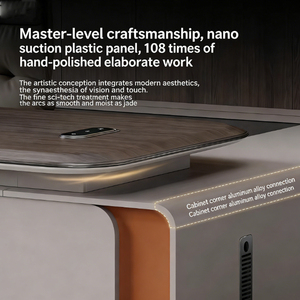Conjunto <span class=keywords><strong>de</strong></span> Escritorio y Silla <span class=keywords><strong>de</strong></span> Oficina <span class=keywords><strong>de</strong></span> Alta Gama, Estilo Moderno, Minimalista y Sofisticado, Ideal para Directores Ejecutivos, Gerentes y Supervisores - Product Image 2