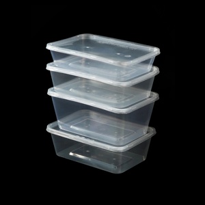 กล่องอาหารทรงสี่เหลี่ยม PP ส่งเร็ว ขายส่ง ปรับแต่งสีได้ ใช้แล้วทิ้ง สำหรับใส่ตัวอย่างอาหาร มีบริการ OEM/ODM - Product Image 1