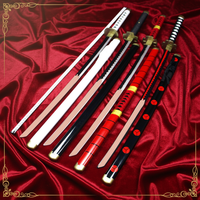 Nouveau style 20 modèles d'épées en bois de bambou One Piece Luffy Zoro, accessoires de cosplay, armes d'autodéfense