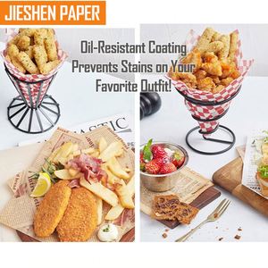 Fast Delivery Wholesale Printing Pe Coated <b>Paper</b> 12x12" Grease Proof Deli Fast Food Checkered Burger <b>Wrapping</b> <b>Paper</b> - Product Image 3