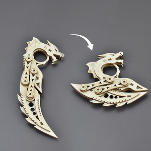 Dragon Knife 3D Puzzles de madeira para adultos Eco-Friendly Smart-Link <span class=keywords><strong>Phoenix</strong></span> Hook-Blade DIY <span class=keywords><strong>Toy</strong></span> Safe Butterfly Brinquedos educativos - Product Image 1