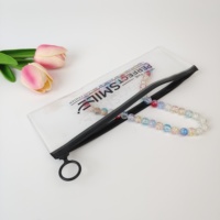 Brosse à dents Pla personnalisé fermeture éclair Horizontal clair Transparent pochette de maquillage PVC Vegan toilette Double face cosmétique sac dentaire