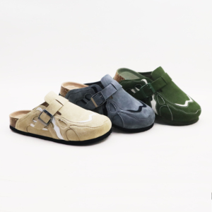 Zoccoli in sughero con plateau per la nuova collezione Primavera Estate, ciabatte aperte sul retro a punta chiusa, slip-on retrò a strato singolo, <span class=keywords><strong>mules</strong></span> da donna e uomo - Product Image 2