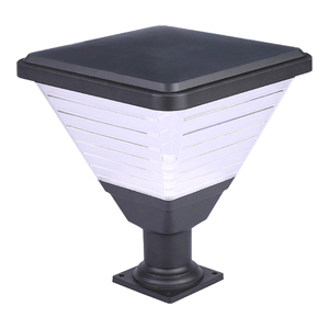 Lampe de jardin à bras barrière HOTOOK, lampe étanche à <span class=keywords><strong>colonne</strong></span> à bulles, lampe solaire extérieure en brique romaine, poteau de mur extérieur, lumière de portail - Product Image 1