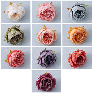 Têtes de fleurs de pivoine artificielles Thousand Summer, réalistes, pour décoration intérieure, bouquet de mariage, décoration murale, 8 couleurs mélangées - Product Image 3