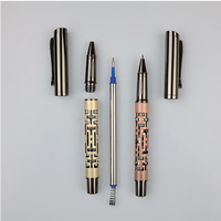 Gemfully Best Things to Dropship Stylos à bille de luxe rétro en bronze, design ajouré, avec finitions en cuivre doré et argenté
